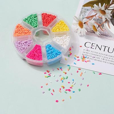 8000Pcs 8 Colors Handmade Polymer Clay Sprinkles CLAY-YW0001-13A-1