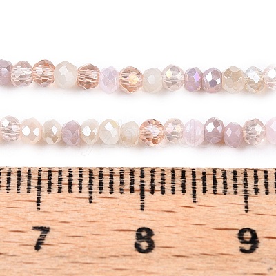 Electroplate Glass Beads Strands GLAA-T023-A16-02-1