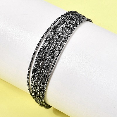 Polyester Metallic Braided Multi-strand Cord Bracelet for Bracelet Making BJEW-H642-02G-03-1