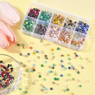 1000Pcs 10 Colors Electroplate Glass Beads EGLA-YW0005-05-1