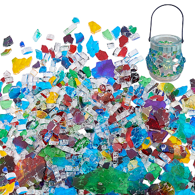 Glass Mosaic Cabochons DIY-WH0029-68-1
