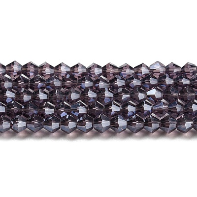 Transparent Electroplate Glass Beads Strands EGLA-A039-T2mm-A04-1