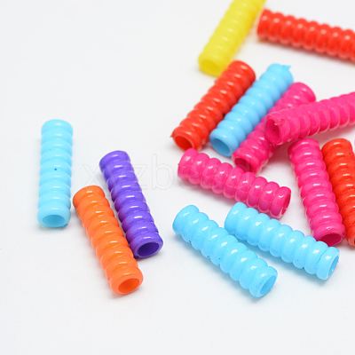 Opaque Acrylic Beads X-SACR-T082-M-1