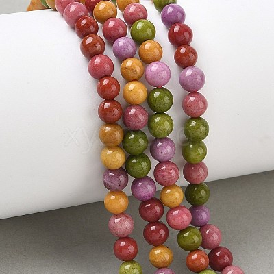 Dyed Natural Malaysia Jade Beads Strands G-G021-02A-26-1