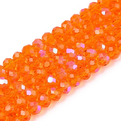 Electroplate Glass Beads Strands EGLA-A044-T4mm-L25-1