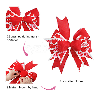 Polyester Big Bowknot FIND-WH0126-414E-1
