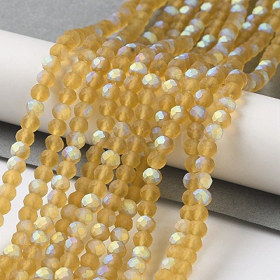 Transparent Glass Beads Strands EGLA-A034-T4mm-MB04-1