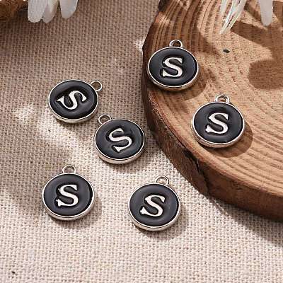 Platinum Plated Alloy Charms X-ENAM-S118-02S-P-1