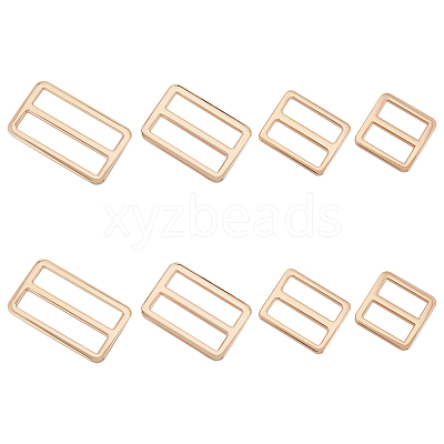 8Pcs 4 Styles Alloy Slider Buckles FIND-GF0007-01LG-1