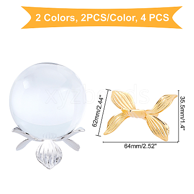 4Pcs 2 Colors Alloy Display Holder ODIS-GA0001-27-1