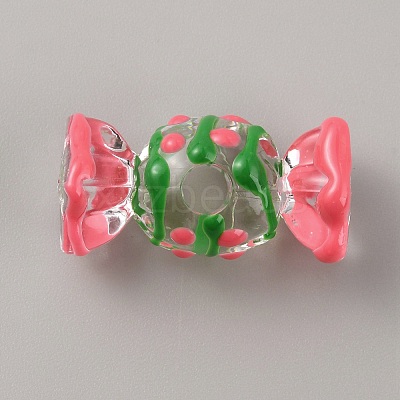 Transparent Acrylic European Beads TACR-TAC0006-03D-1