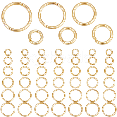300Pcs 6 Styles 304 Stainless Steel Open Jump Rings STAS-BBC0004-55-1