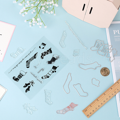 1 Sheet Silicone Clear Stamps DIY-GF0007-04-1
