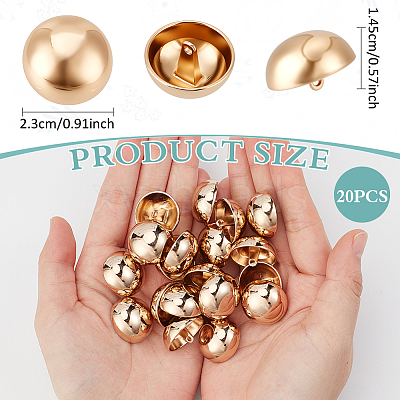 1-Hole Zinc Alloy Buttons FIND-MA0001-18B-G-1
