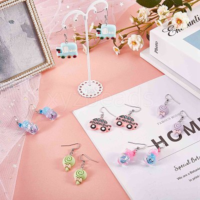 DIY Cartoon Earring Making Kit DIY-SZ0009-03-1