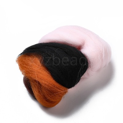 Elegant Woman DIY Keychain Needle Felting Kit DIY-I098-04-1
