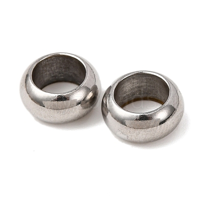 Tarnish Resistant Rondelle 304 Stainless Steel Beads STAS-N020-01-10mm-1
