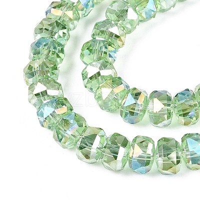Electroplate Transparent Glass Beads Strands EGLA-N022-04A-D11-1