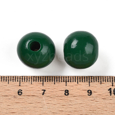 Painted Natural Wood Beads WOOD-A018-16mm-05-1