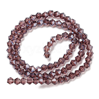 Transparent Electroplate Glass Beads Strands EGLA-A039-T4mm-A05-1