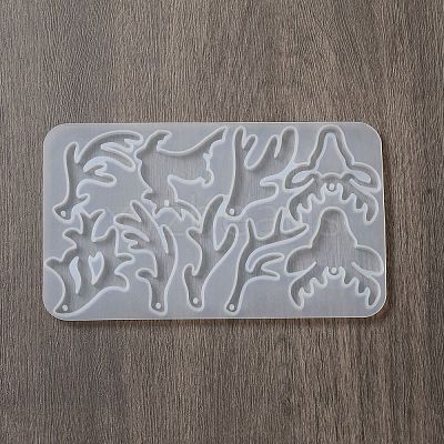 DIY Christmas Silhouette Silicone Pendant Molds DIY-F140-02B-1