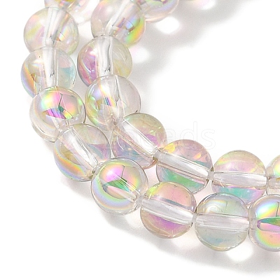 Transparent Electroplate Glass Beads Strands GLAA-T032-T4mm-C12-1