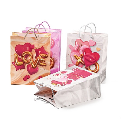 4 Colors Valentine's Day Love Paper Gift Bags CARB-D014-01A-1