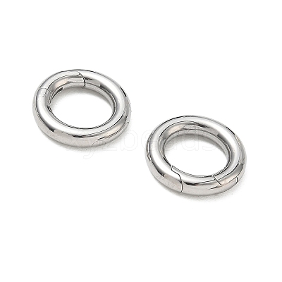 Tarnish Resistant 304 Stainless Steel Spring Gate Rings X-STAS-D070-01P-1