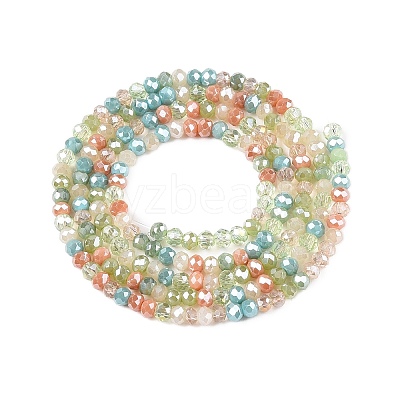 Electroplate Glass Beads Strands GLAA-T023-A16-07-1