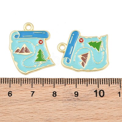 Alloy Enamel Pendants AL-CBA6AEB-09G-01-1