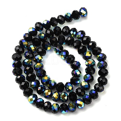 Electroplate Transparent Glass Beads Strands EGLA-A046-01C-05-1