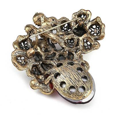 Zinc Alloy Colorful Rhinestone Brooch LS-JEWB-U011-03AS-05-1