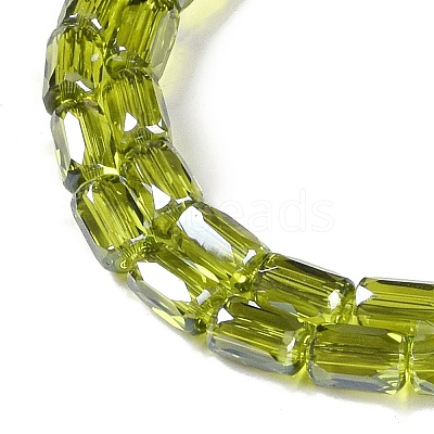 Electroplate Glass Beads Strands GLAA-Q101-02A-PL02-1