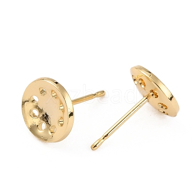 Brass Earring Finding KK-WH0035-78G-1