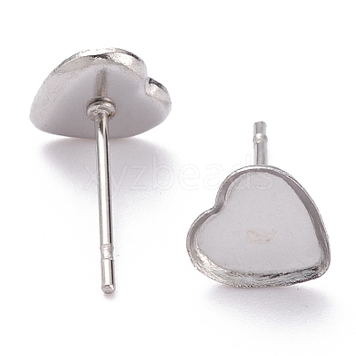 Non-Tarnish 304 Stainless Steel Stud Earring Settings X-STAS-J032-13-1