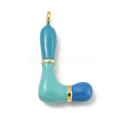 Brass Enamel Pendants KK-E093-03G-L-1