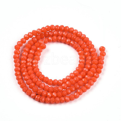 Opaque Solid Color Imitation Jade Glass Beads Strands EGLA-A044-P1mm-D03-1