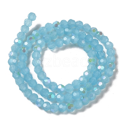 Imitation Jade Glass Beads Strands X-EGLA-A035-J4mm-L04-1