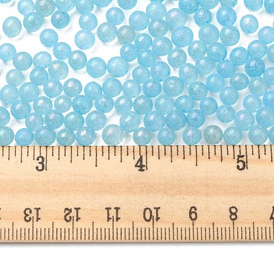 Luminous Glow in the Dark Transparent Glass Round Beads GLAA-F124-B07-1