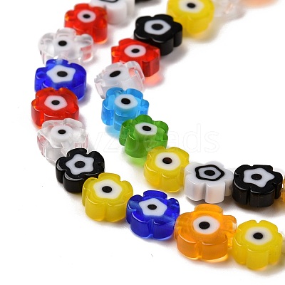 Handmade Millefiori Glass Bead Strands X-LAMP-J035-6mm-39-1