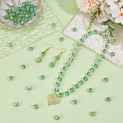 80Pcs AB Color Plated Glass Beads EGLA-PA0001-41C-1