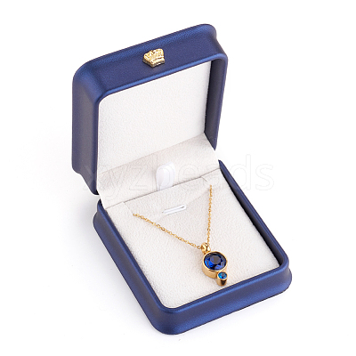 PU Leather Necklace Pendant Gift Boxes LBOX-L005-F03-1