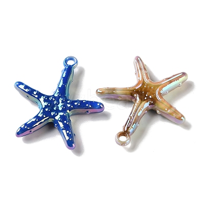 Two-tone Opaque Acrylic UV Plating Pendants AC-CBAA26B-10-1