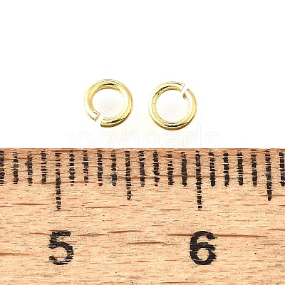 Brass Open Jump Rings KK-V007-004G-09-1