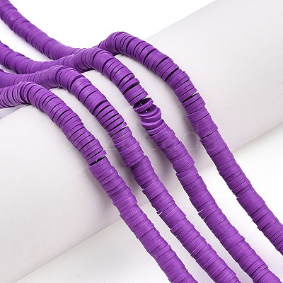 Handmade Polymer Clay Bead Strands CLAY-T002-6mm-54-1