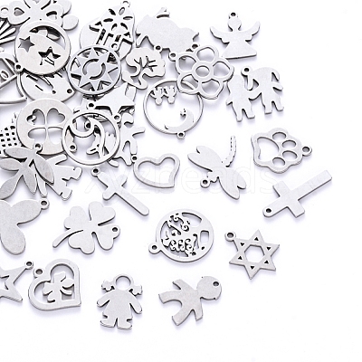 Tarnish Resistant 201 Stainless Steel Pendants STAS-N092-M-01-1