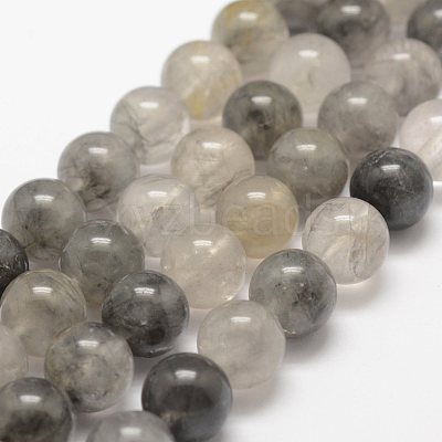 Natural Cloudy Quartz Beads Strands X-G-E376-8mm-01-1
