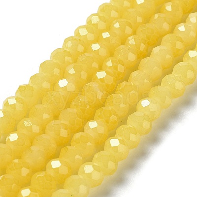 Baking Paint Imitation Jade Glass Bead Strands DGLA-A034-J4MM-A-1