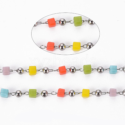 Handmade Acrylic Beaded Chains CHC-S012-001-A03-P-1