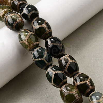 Tibetan Style dZi Beads Strands G-S389-A10-1